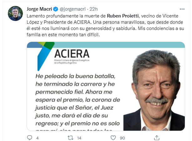 Rubén Proietti: las repercusiones por el fallecimiento del presidente de ACIERA 5