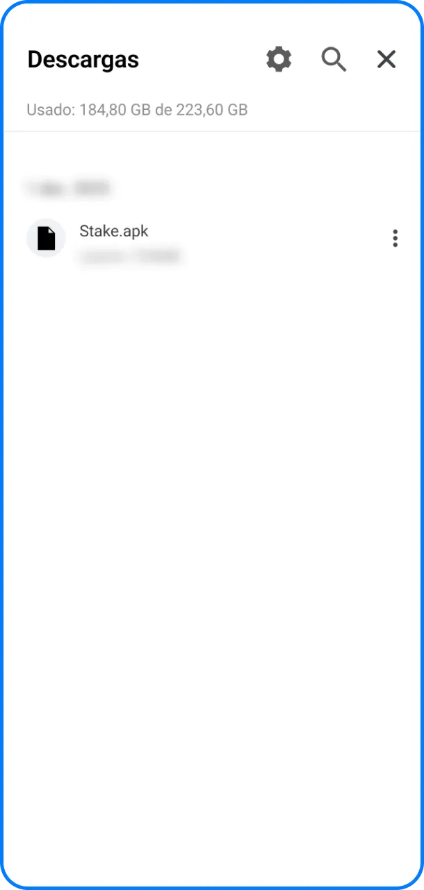 Complet&aacute; el proceso al instalar desde archivo la App de Stake en Android.