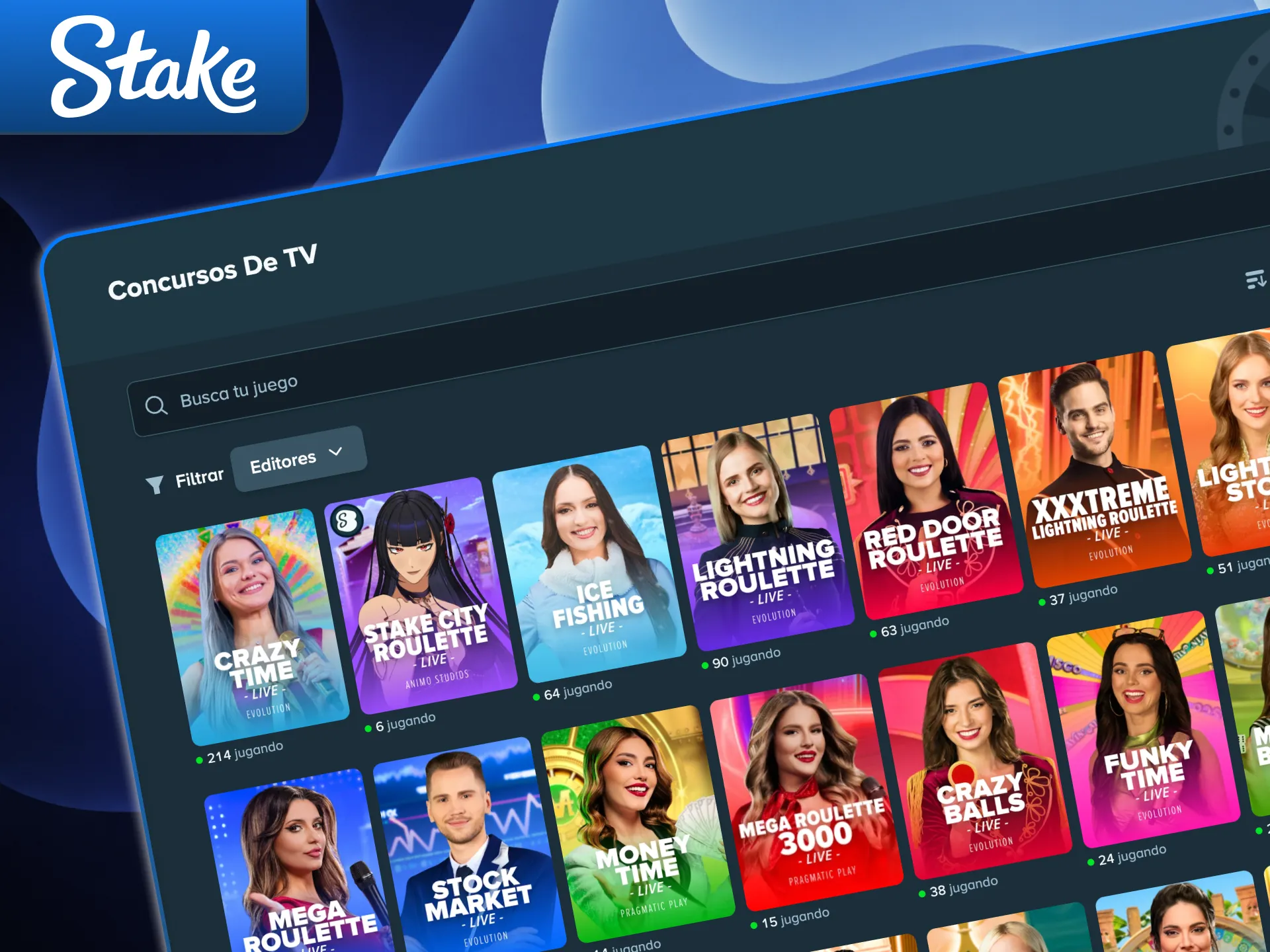 Participa en los mejores Game Shows y gana premios incre&iacute;bles en Stake.