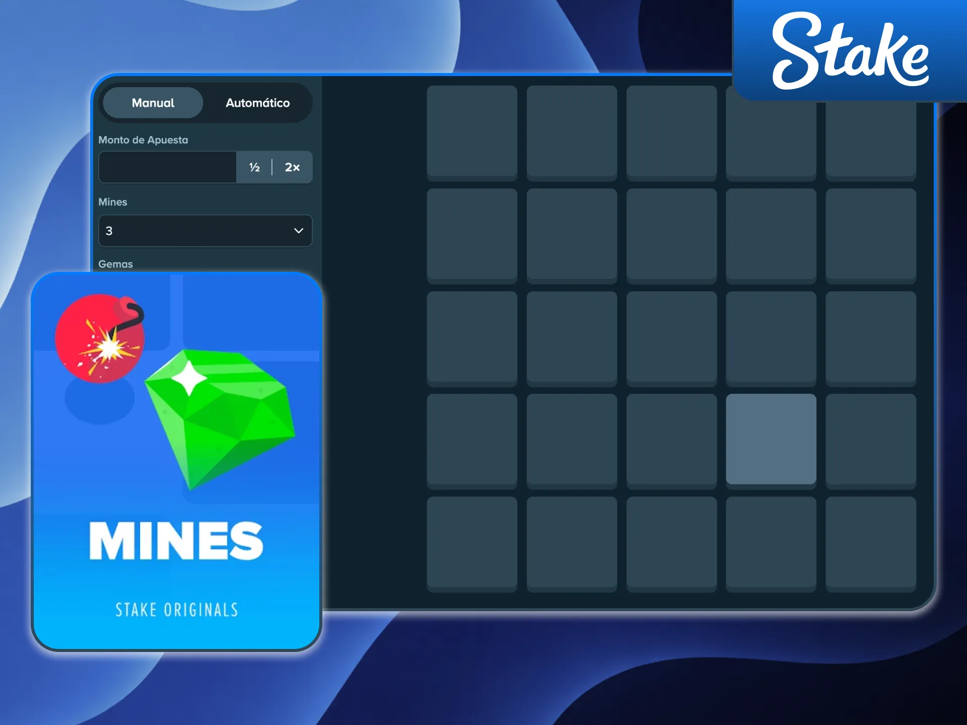 Evita las minas para ganar grandes premios en Mines de Stake.