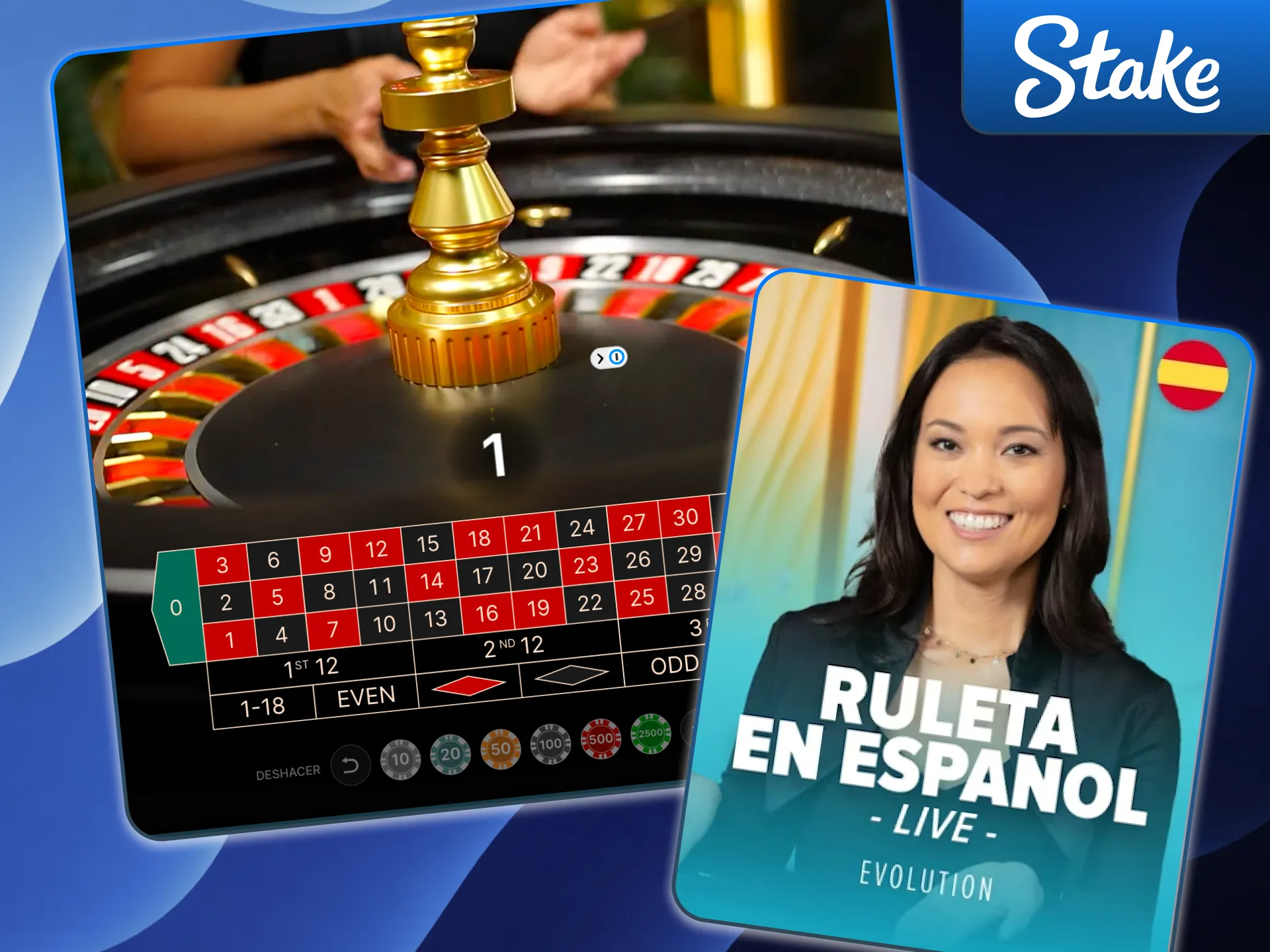 Disfruta de la Ruleta en Espa&ntilde;ol con crupieres en vivo en Stake.