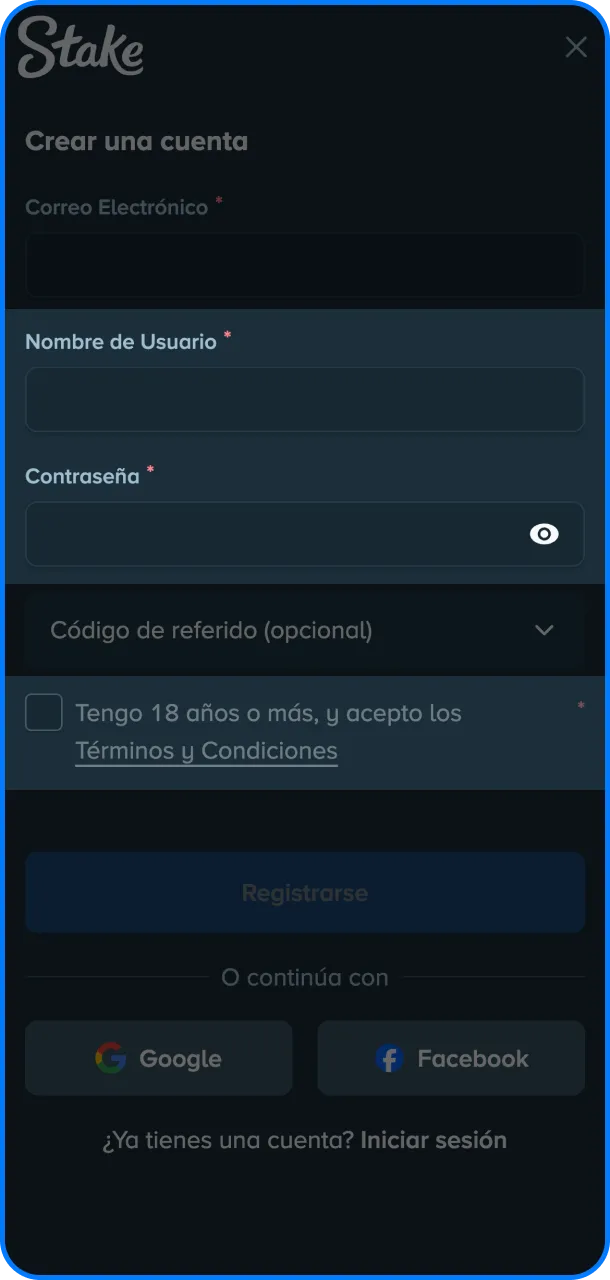 Confirm&aacute; tu fecha de nacimiento para verificar tu nueva cuenta en Stake.